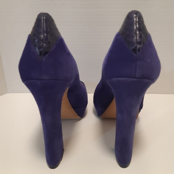 Sam Edelman Purple Suede Funky Heels - Picture 4 of 8